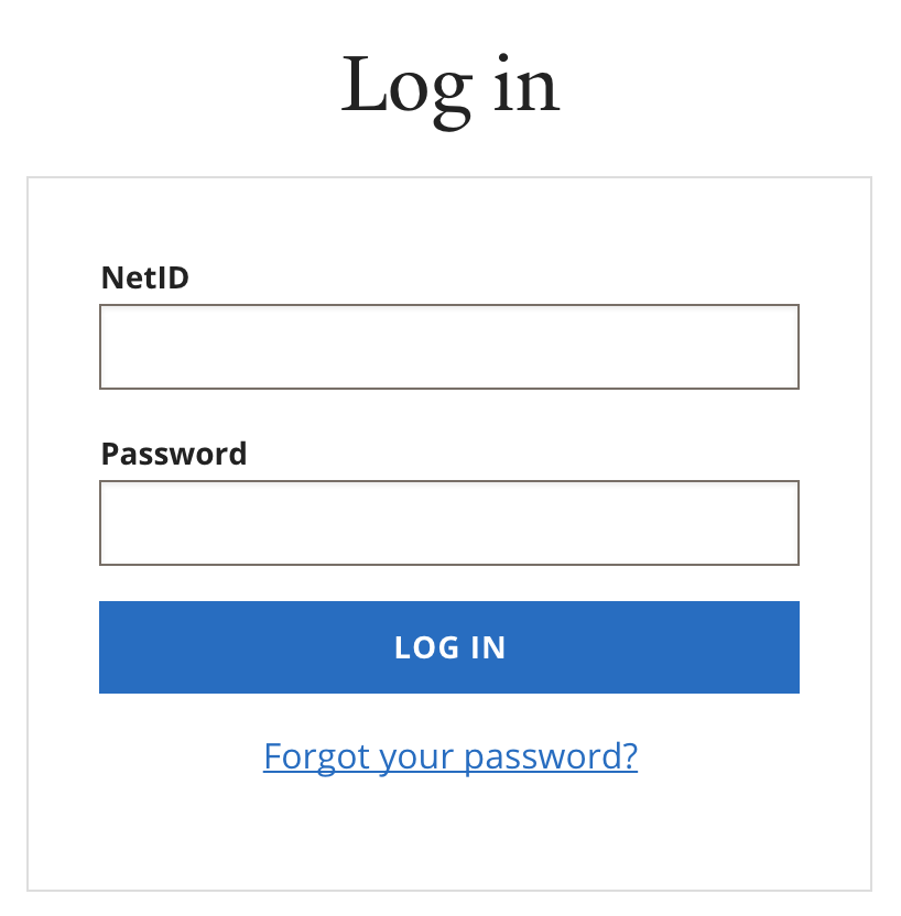 Preview of Yale Login Form